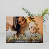 Weltfrieden Vollständiges Foto Folien Feiertagskarte (Stehend vorne)