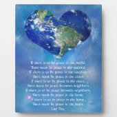 Weltfrieden von Lao Tzu Fotoplatte (Vorderseite)