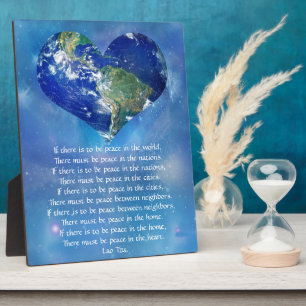 Weltfrieden von Lao Tzu Fotoplatte