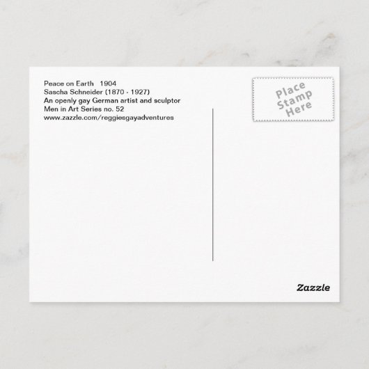 Weltfrieden von Sascha Schneider Postkarte (Rückseite)