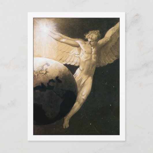 Weltfrieden von Sascha Schneider Postkarte (Vorderseite)