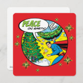 Weltfrieden von Superman Feiertagskarte (Vorne/Hinten)
