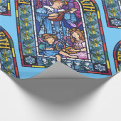 Weltfrieden Vorrasaelitfarbenes Glas Geschenkpapier (Ecke)