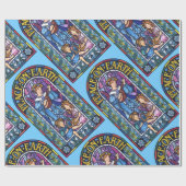 Weltfrieden Vorrasaelitfarbenes Glas Geschenkpapier (Flach)