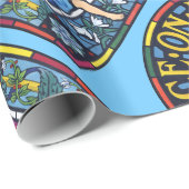 Weltfrieden Vorrasaelitfarbenes Glas Geschenkpapier (Rolleneckpunkt)