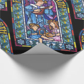 Weltfrieden Vorrasaelitfarbenes Glas Geschenkpapier (Ecke)