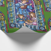 Weltfrieden Vorrasaelitfarbenes Glas Geschenkpapier (Ecke)