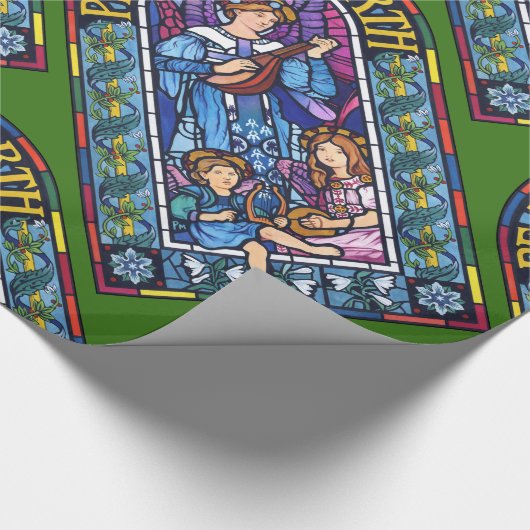 Weltfrieden Vorrasaelitfarbenes Glas Geschenkpapier (Ecke)