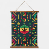 Weltfrieden Wandteppich Mit Holzrahmen (Vorderseite 2)