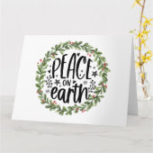 Weltfrieden Watercolor Wreath Karte (Gelbe Blume)