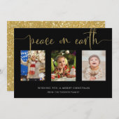 Weltfrieden Weihnachten 3 Foto Collage Glitzer (Vorne/Hinten)