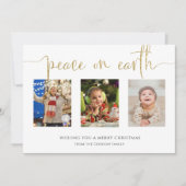 Weltfrieden Weihnachten 3 Foto Collage Glitzer H (Vorderseite)