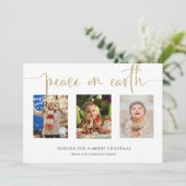 Weltfrieden Weihnachten 3 Foto Collage Glitzer H (Stehend Vorderseite)