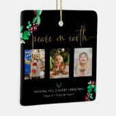 Weltfrieden Weihnachten 3 Foto Kranz Keramikornament (Rechts)