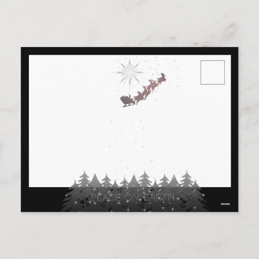 Weltfrieden Weihnachten Abend Stars Santa's Schlit (Rückseite)