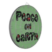 Weltfrieden Weihnachten Dartscheibe (Vorderseite Links)