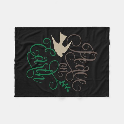 Weltfrieden Weihnachten Fleecedecke (Vorderseite (Horizontal))