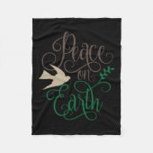 Weltfrieden Weihnachten Fleecedecke (Vorderseite)