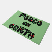 Weltfrieden Weihnachten Fußmatte (Schrägansicht)