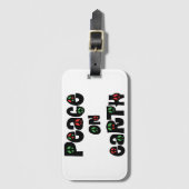 Weltfrieden Weihnachten Gepäckanhänger (Vorderseite Vertikal)