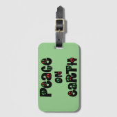 Weltfrieden Weihnachten Gepäckanhänger (Vorderseite Vertikal)
