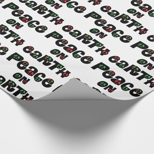 Weltfrieden Weihnachten Geschenkpapier (Ecke)