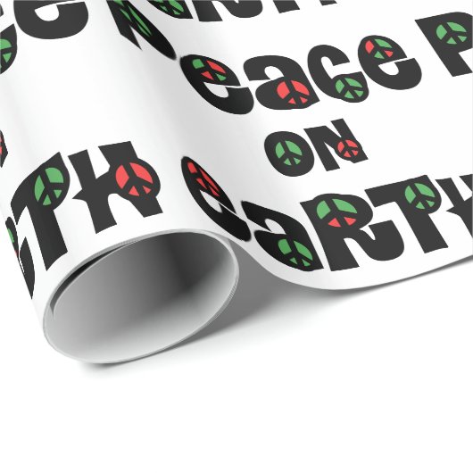 Weltfrieden Weihnachten Geschenkpapier (Rolleneckpunkt)