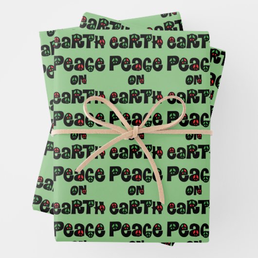 Weltfrieden Weihnachten Geschenkpapier Set (Beispiel)