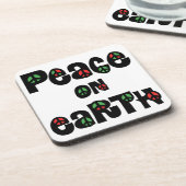 Weltfrieden Weihnachten Getränkeuntersetzer (Linke Seite)