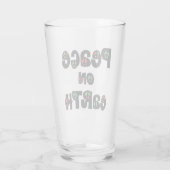 Weltfrieden Weihnachten Glas (Rückseite)