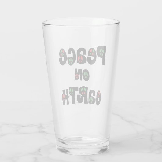 Weltfrieden Weihnachten Glas (Rückseite)