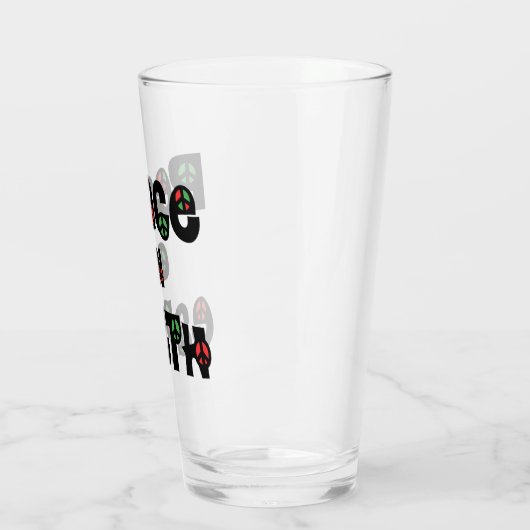 Weltfrieden Weihnachten Glas (Links)