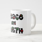 Weltfrieden Weihnachten Jumbo-Tasse (Vorderseite Rechts)