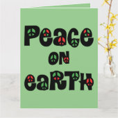 Weltfrieden Weihnachten Karte (Gelbe Blume)