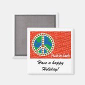 Weltfrieden Weihnachten Magnet (Vorderseite/Rückseite)