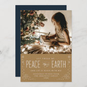 Weltfrieden Weihnachten mit Sternenfoto Einladung (Vorne/Hinten)