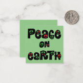 Weltfrieden Weihnachten Mitteilungskarte (Vorderseite/Rückseite Beispiel)