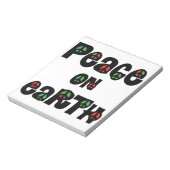 Weltfrieden Weihnachten Notizblock (Rotiert)