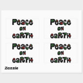 Weltfrieden Weihnachten Rechteckiger Aufkleber (Blatt)