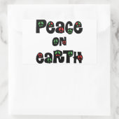 Weltfrieden Weihnachten Rechteckiger Aufkleber (Tasche)