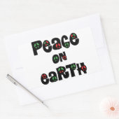 Weltfrieden Weihnachten Rechteckiger Aufkleber (Umschlag)