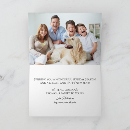 Weltfrieden Weihnachten Rustikale Wasserfarben (Innenseite)