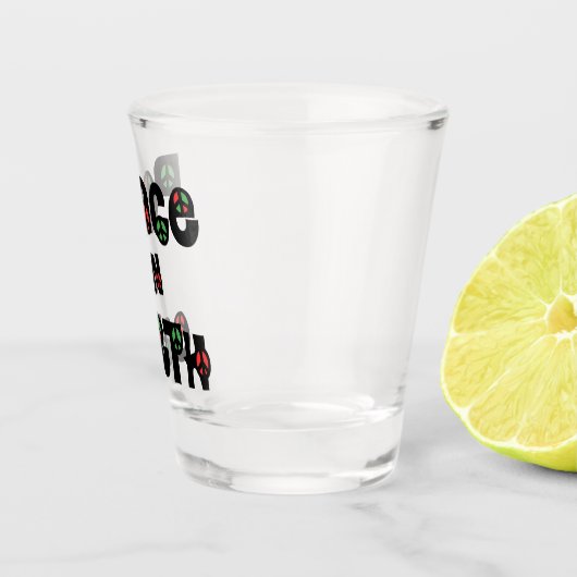 Weltfrieden Weihnachten Schnapsglas (Rechts)