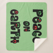 Weltfrieden Weihnachten Sherpadecke (Vorderseite)