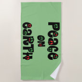 Weltfrieden Weihnachten Strandtuch (Vorderseite)