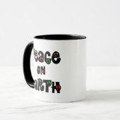 Weltfrieden Weihnachten Tasse (Vorderseite Links)