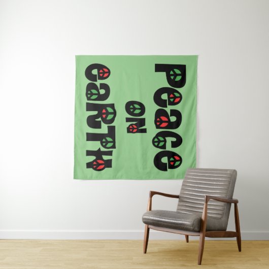 Weltfrieden Weihnachten Wandteppich (Beispiel (Horizontal))