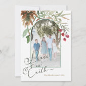 Weltfrieden Weihnachten Wasserfarben Foto-Karte (Vorderseite)