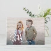 Weltfrieden | Weihnachts-Foto Einladung (Stehend Vorderseite)