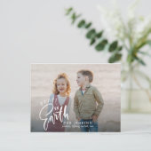 Weltfrieden | Weihnachts-Foto Postkarte (Stehend Vorderseite)